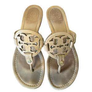Tory Burch tan miller sandals used size 6.5